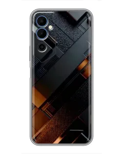 Чехол для TECNO POVA Neo 2 с картинкой «Черные геометрические блоки»