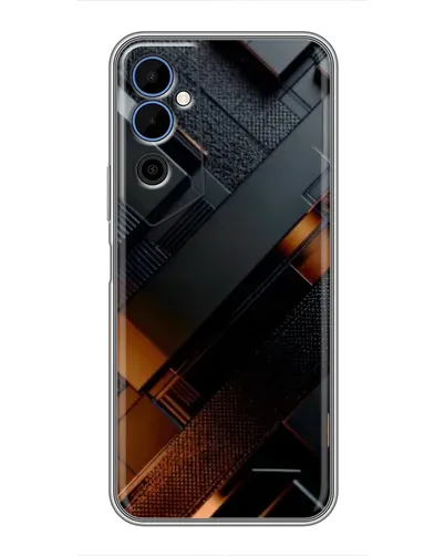 Чехол для TECNO POVA Neo 2 с картинкой «Черные геометрические блоки» Чехол для TECNO POVA Neo 2 с картинкой «Черные геометрические блоки»