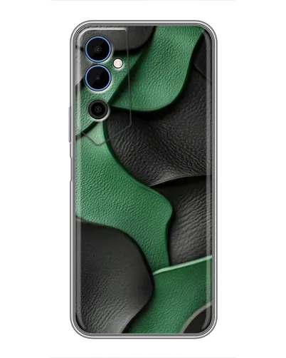 Чехол для TECNO POVA Neo 2 с картинкой «Зеленые кожаные волны» Чехол для TECNO POVA Neo 2 с картинкой «Зеленые кожаные волны»