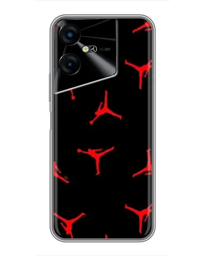 Чехол для TECNO POVA Neo 3 с картинкой «Jordan Red Pattern»