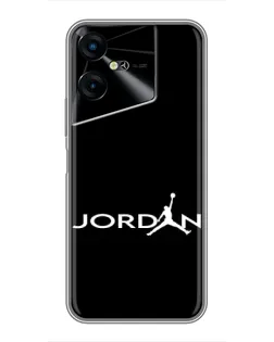 Чехол для TECNO POVA Neo 3 с картинкой «Jordan White Logo»