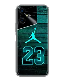 Чехол для TECNO POVA Neo 3 с картинкой «Jordan Cyan 23»