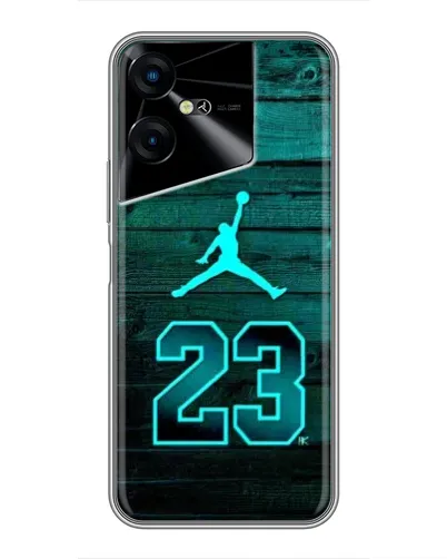 Чехол для TECNO POVA Neo 3 с картинкой «Jordan Cyan 23»