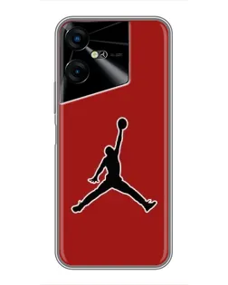 Чехол для TECNO POVA Neo 3 с картинкой «Jordan Red Back»