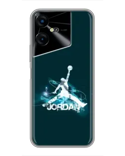 Чехол для TECNO POVA Neo 3 с картинкой «Jordan Blue Fire»