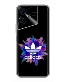 Чехол для TECNO POVA Neo 3 с картинкой «Взрыв красок Adidas»