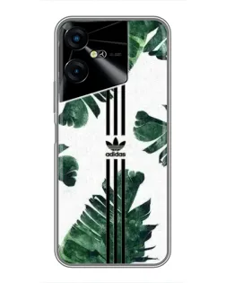 Чехол для TECNO POVA Neo 3 с картинкой «Пальмовые листья адидас»
