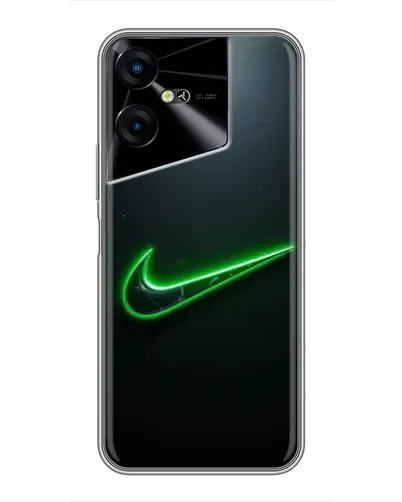 Чехол для TECNO POVA Neo 3 с картинкой «Неоновый контур Nike»