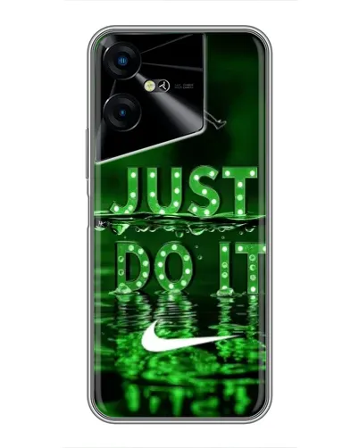 Чехол для TECNO POVA Neo 3 с картинкой «Зеленый неоновый Nike»