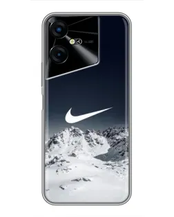 Чехол для TECNO POVA Neo 3 с картинкой «Nike — зимние горы» Чехол для TECNO POVA Neo 3 с картинкой «Nike — зимние горы»