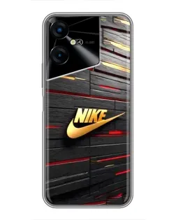 Чехол для TECNO POVA Neo 3 с картинкой «Золотой Nike на металле» Чехол для TECNO POVA Neo 3 с картинкой «Золотой Nike на металле»
