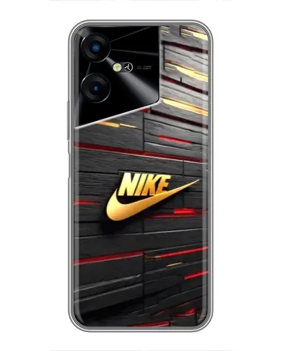 Чехол для TECNO POVA Neo 3 с картинкой «Золотой Nike на металле»