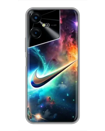 Чехол для TECNO POVA Neo 3 с картинкой «Космический Nike Swoosh»