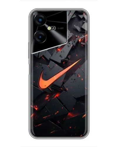Чехол для TECNO POVA Neo 3 с картинкой «Nike — эффект разломов»