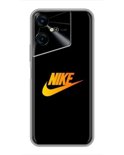 Чехол для TECNO POVA Neo 3 с картинкой «Золотой логотип Nike»