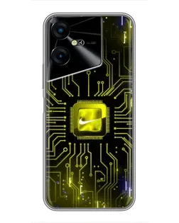 Чехол для TECNO POVA Neo 3 с картинкой «Nike — золотая искра» Чехол для TECNO POVA Neo 3 с картинкой «Nike — золотая искра»