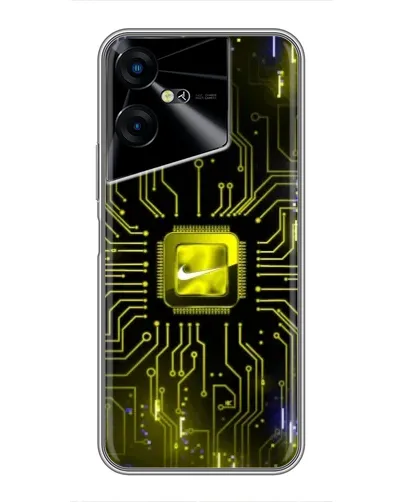 Чехол для TECNO POVA Neo 3 с картинкой «Nike — золотая искра»