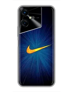Чехол для TECNO POVA Neo 3 с картинкой «Синий пульс Nike» Чехол для TECNO POVA Neo 3 с картинкой «Синий пульс Nike»