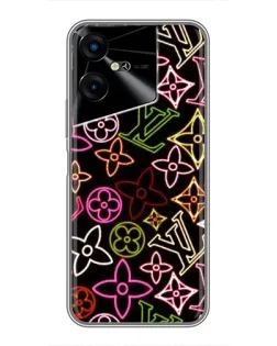 Чехол для TECNO POVA Neo 3 с картинкой «Неоновый микс Nike»