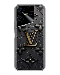 Чехол для TECNO POVA Neo 3 с картинкой «Кожаная текстура LV»