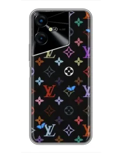 Чехол для TECNO POVA Neo 3 с картинкой «Цветная монограмма LV»