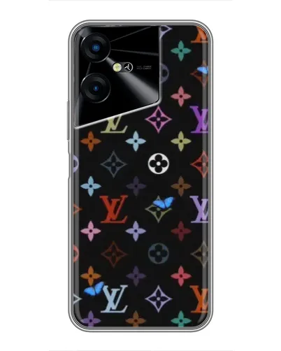 Чехол для TECNO POVA Neo 3 с картинкой «Цветная монограмма LV»