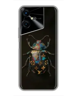 Чехол для TECNO POVA Neo 3 с картинкой «LV — мраморный принт»