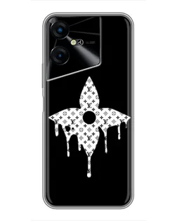 Чехол для TECNO POVA Neo 3 с картинкой «Цветочная монограмма»