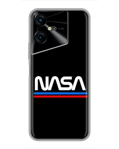 Чехол для TECNO POVA Neo 3 с картинкой «NASA — классика Red Blue»