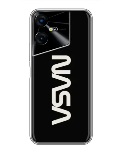 Чехол для TECNO POVA Neo 3 с картинкой «NASA — вертикальный логотип»