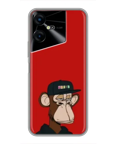 Чехол для TECNO POVA Neo 3 с картинкой «Bored Ape — красный фон»
