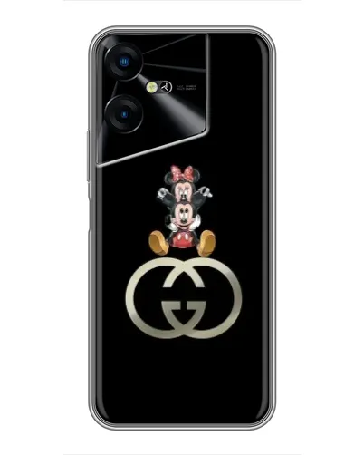 Чехол для TECNO POVA Neo 3 с картинкой «Минни Маус на лого»