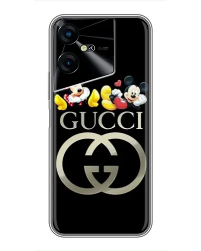 Чехол для TECNO POVA Neo 3 с картинкой «Gucci — герои Disney»