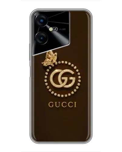 Чехол для TECNO POVA Neo 3 с картинкой «Gucci — золотая бабочка»