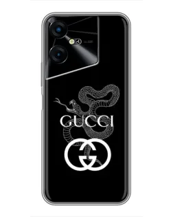 Чехол для TECNO POVA Neo 3 с картинкой «Gucci — серебряная змея»