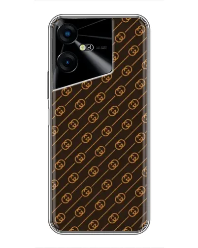 Чехол для TECNO POVA Neo 3 с картинкой «Gucci — золотые диагонали»