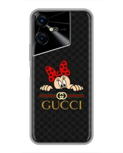 Чехол для TECNO POVA Neo 3 с картинкой «Минни Маус Gucci — черный»