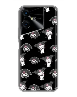 Чохол для TECNO POVA Neo 3 з картинкою «Чорний паттерн Kuromi» Чохол для TECNO POVA Neo 3 з картинкою «Чорний паттерн Kuromi»