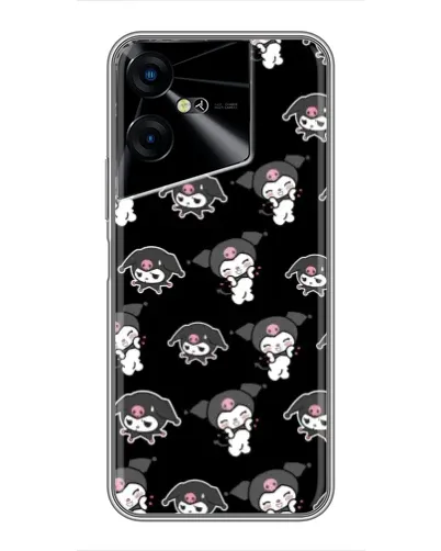 Чехол для TECNO POVA Neo 3 с картинкой «Черный паттерн Kuromi» Чехол для TECNO POVA Neo 3 с картинкой «Черный паттерн Kuromi»