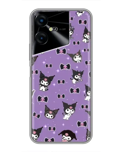 Чехол для TECNO POVA Neo 3 с картинкой «Kuromi — паттерн» Чехол для TECNO POVA Neo 3 с картинкой «Kuromi — паттерн»