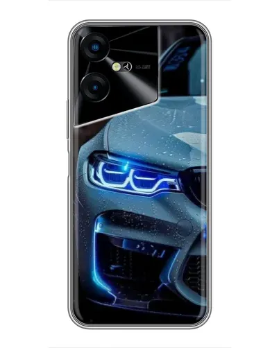 Чехол для TECNO POVA Neo 3 с картинкой «Взгляд BMW с синими фарами»