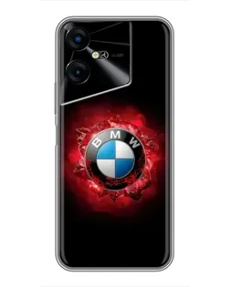Чехол для TECNO POVA Neo 3 с картинкой «Логотип BMW — вспышка»