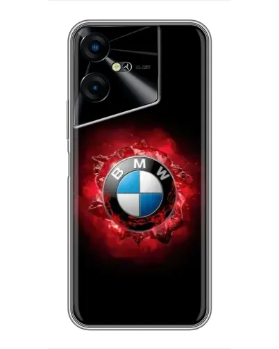 Чехол для TECNO POVA Neo 3 с картинкой «Логотип BMW — вспышка»
