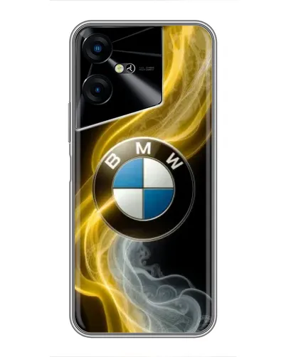Чехол для TECNO POVA Neo 3 с картинкой «Золотистый дым BMW»
