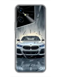 Чехол для TECNO POVA Neo 3 с картинкой «BMW в свете фар»