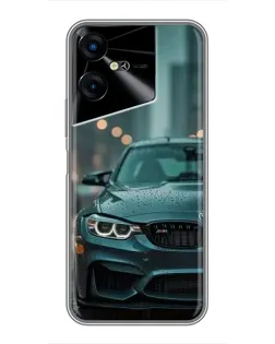 Чехол для TECNO POVA Neo 3 с картинкой «BMW в огнях города»