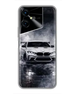 Чехол для TECNO POVA Neo 3 с картинкой «BMW сквозь туман»
