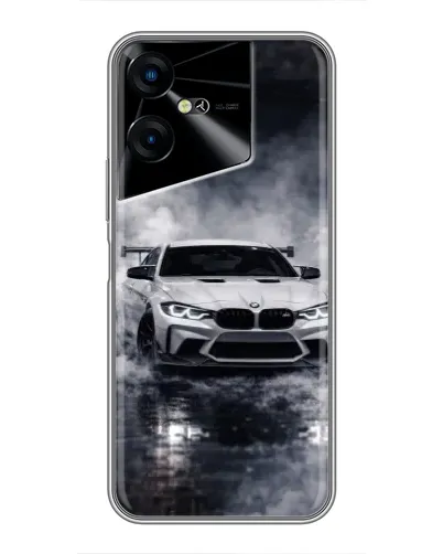 Чехол для TECNO POVA Neo 3 с картинкой «BMW сквозь туман»