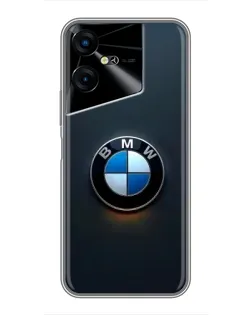 Чехол для TECNO POVA Neo 3 с картинкой «Логотип BMW — минимализм»