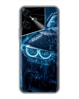 Чехол для TECNO POVA Neo 3 с картинкой «BMW под дождем»